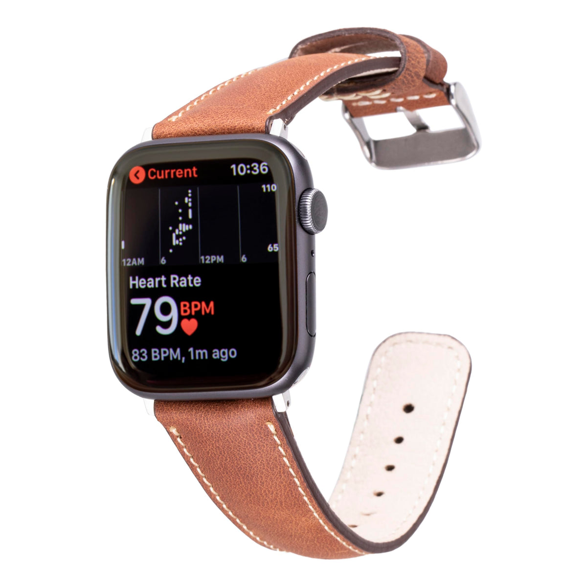 HARDISTON Watch Bands Compatible with Apple 44mm for men & women, Handmade Genuine Leather, Compatible with iWatch Series 11 10 9 8 7 6 5 4 3 2 1 SE Ultra, Large/Band-Brown