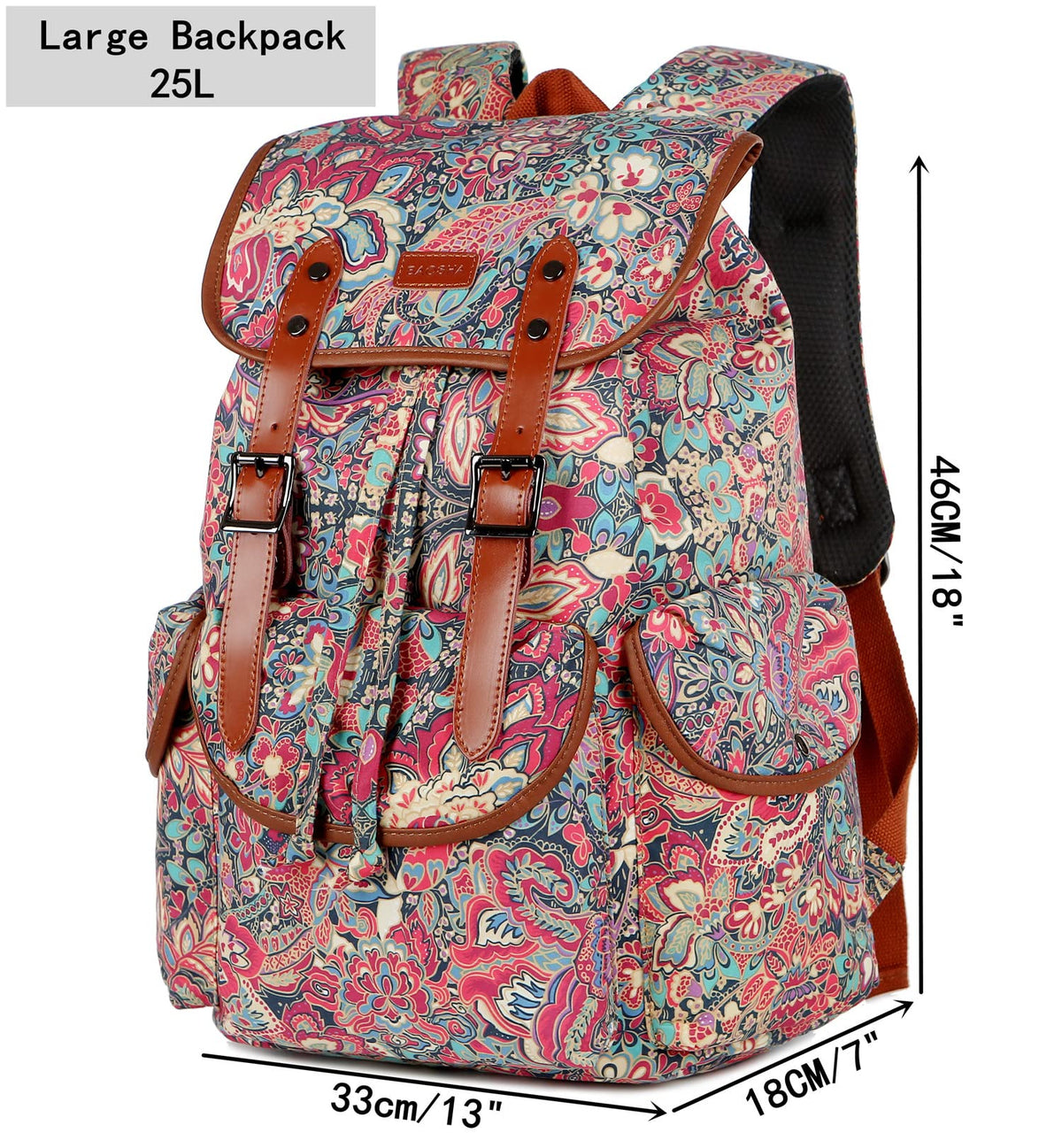 Baosha Large Women Laptop Backpack 15.6 inch Computer Backpack Travel Hiking Backpack With Free Toiletry bag CN-01 (HS)
