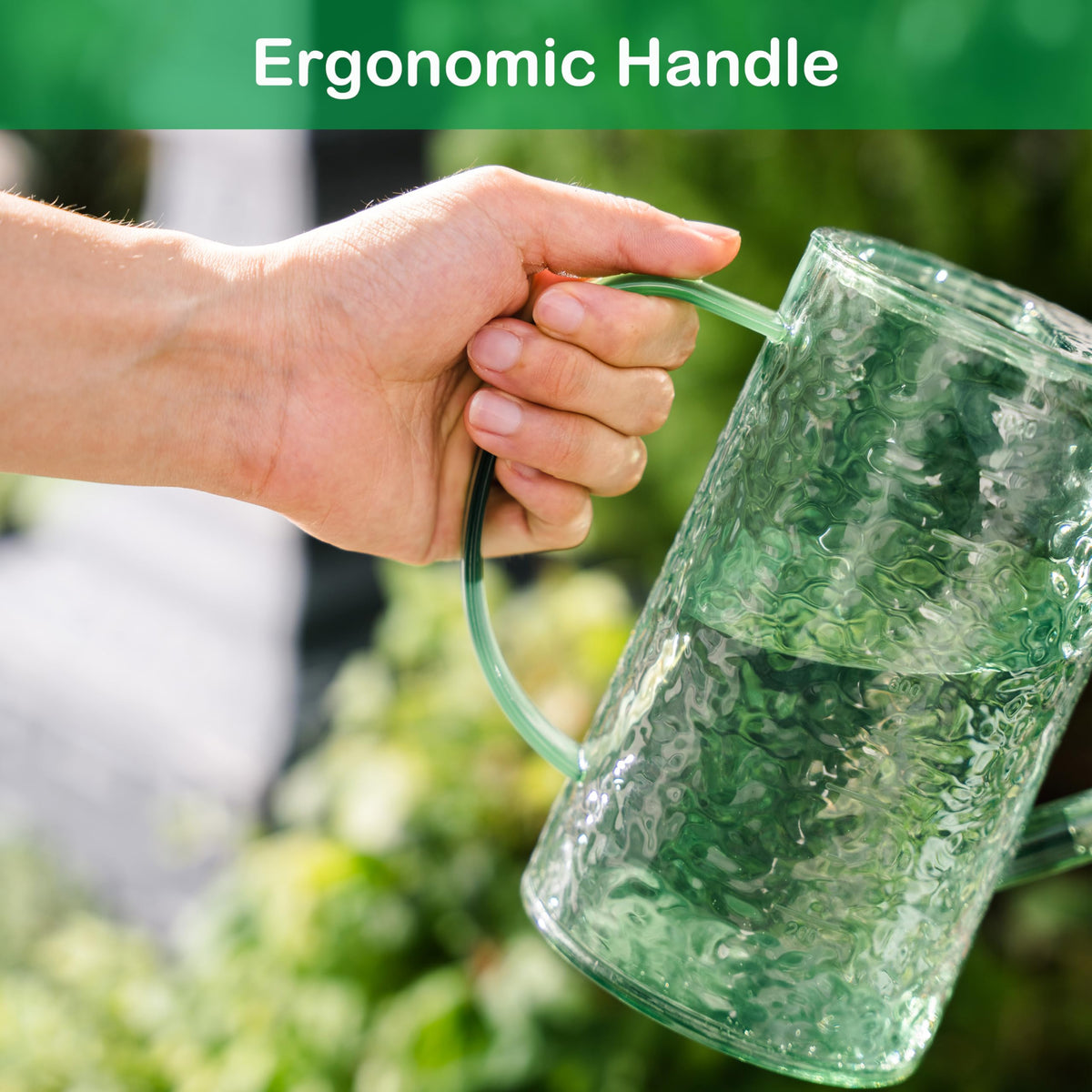 Small Watering Can Indoor Plants with 2 Spray Modes - 34oz Lightweight Plastic, Long Reach Spout & Bonus Shower Head for Indoor/Outdoor Plants