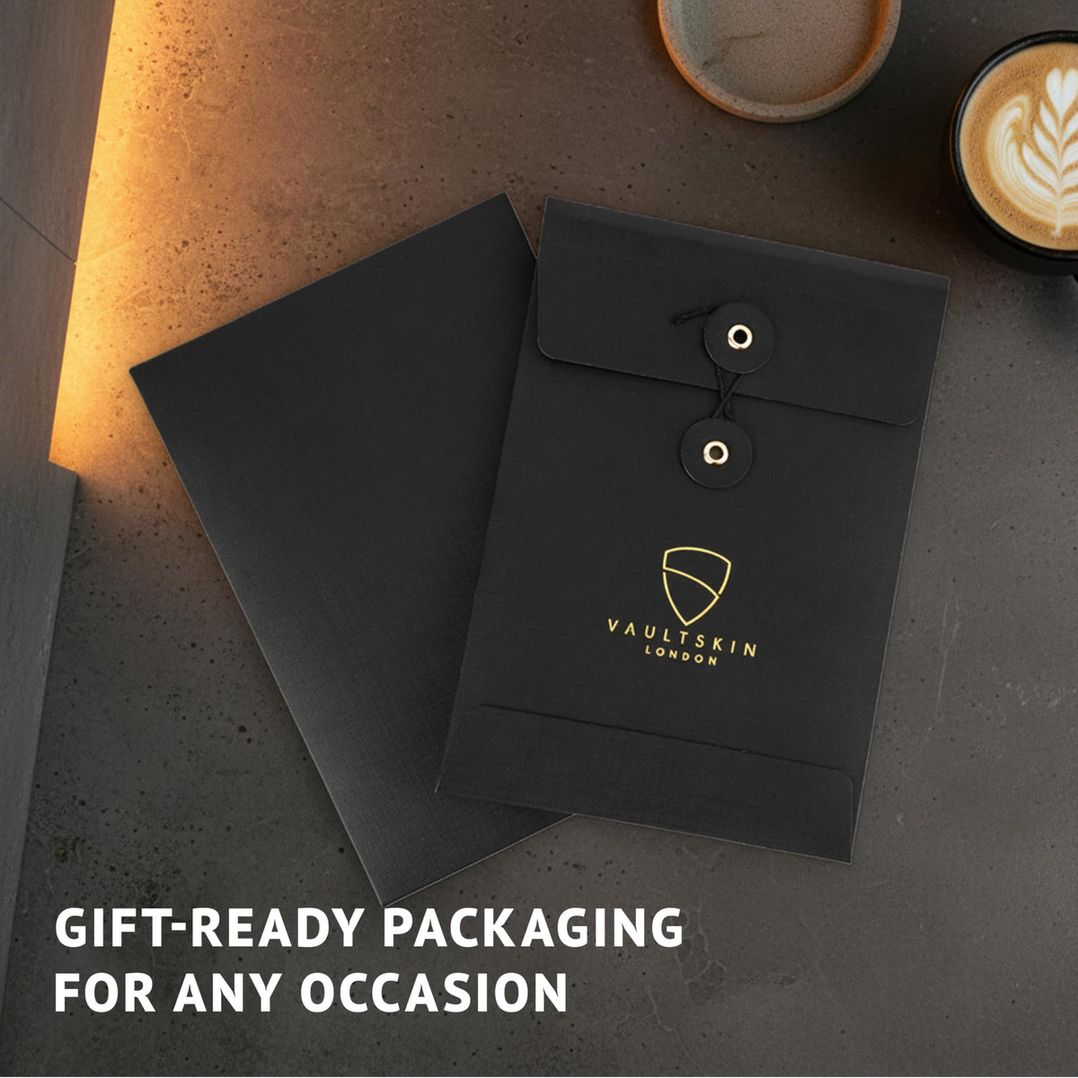 Vaultskin MOORGATE Slim Card Holder – Minimalist Leather Wallet with RFID Blocking, Front Pocket Credit Card Case for Men & Women (Chestnut Brown)