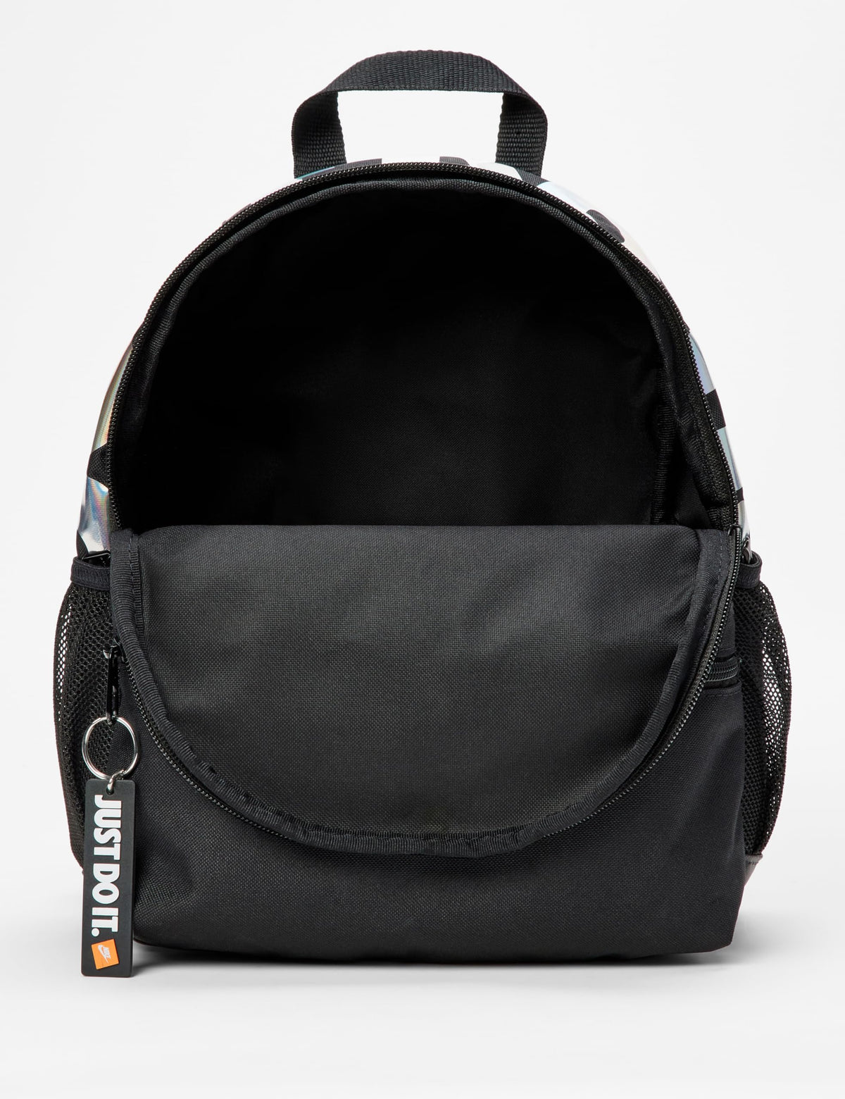 Nike Kid's Brasilia JDI Mini Backpack (11L), Black/Black/Holo, MISC