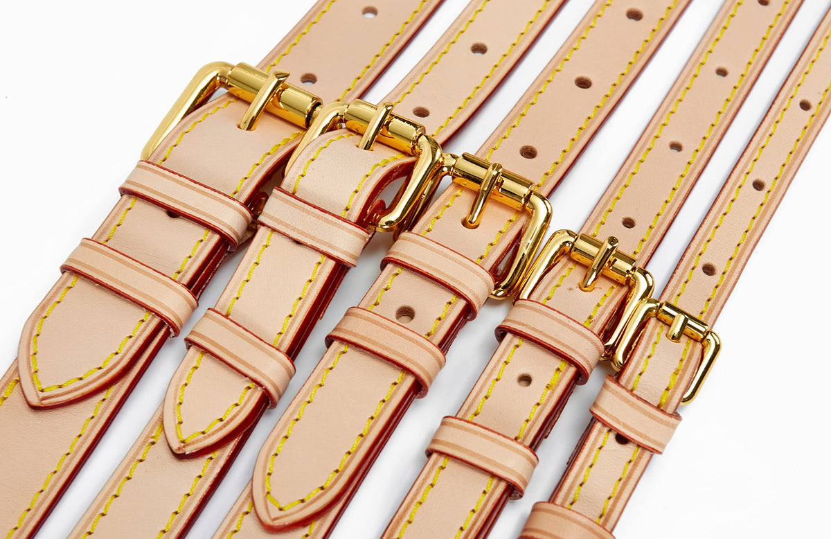 Genuine Vachetta Leather Adjustable Crossbody Replacement Straps for Purses Shoulder Bags