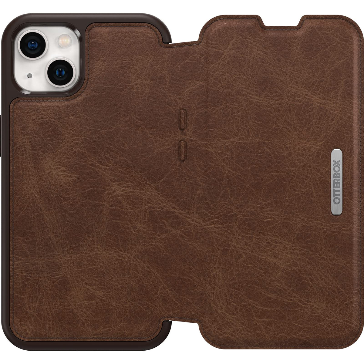 OtterBox iPhone 13 (ONLY) Strada Series Case - Espresso, Card Holder, Genuine Leather, Pocket-Friendly, Folio case