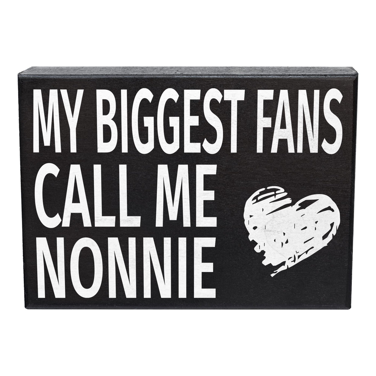 JennyGems Nonnie Gifts, My Biggest Fans Call Me Nonnie Wooden Sign, Shelf Decor and Wall Hanging, Made in USA