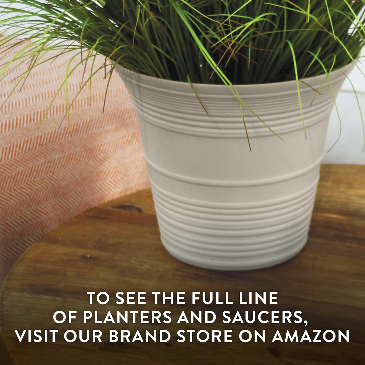 The HC Companies Sedona Round Self-Watering Pot - Lightweight Self Care Planter - Plastic Planter for Herbs & More - Durable Plant Pots for Indoor Plants & Outdoor Plants (7" Seafoam, Pack of 1)