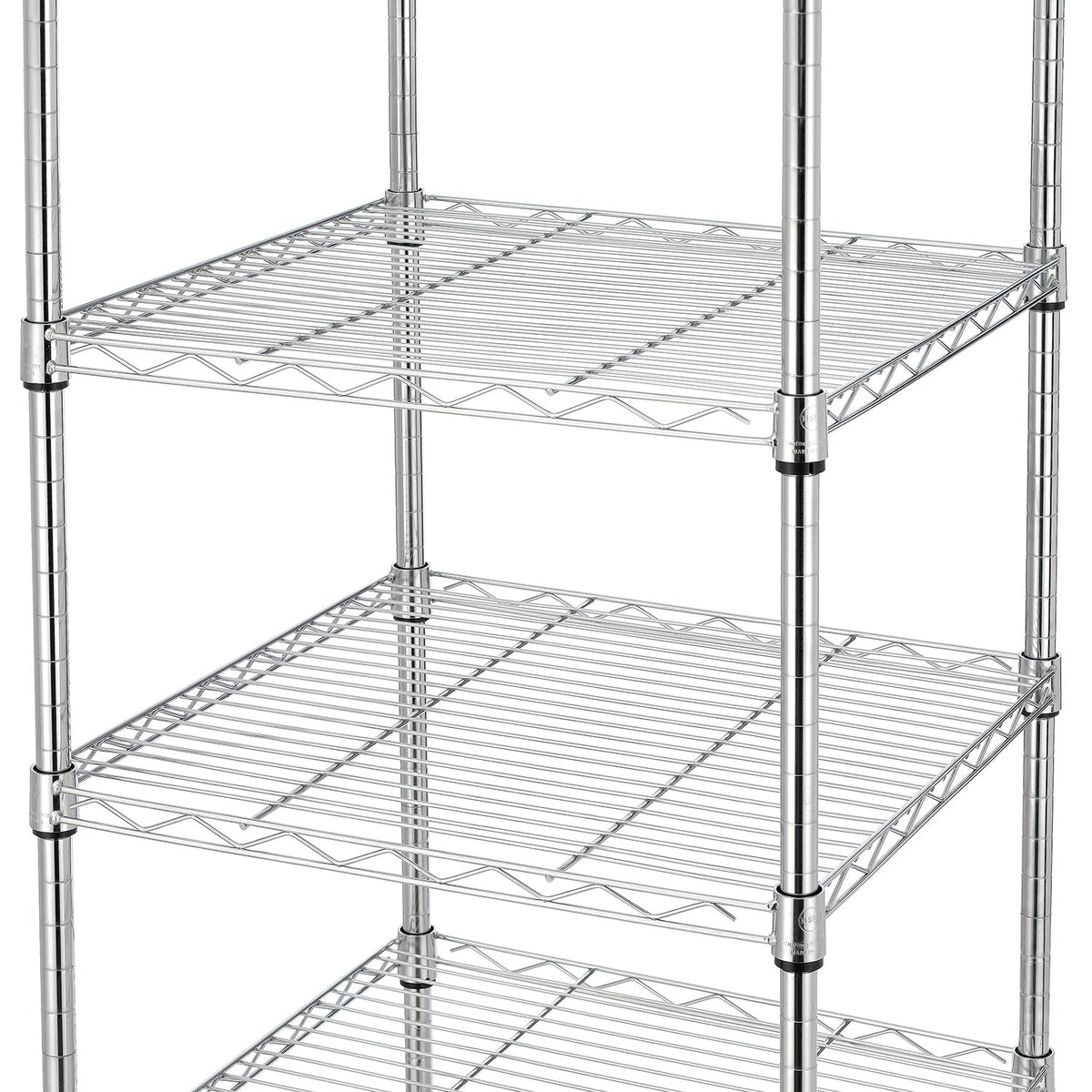 Finnhomy Heavy Duty 5 Tier Wire Shelving Unit, 18x18x59-inches 5 Shelves Storage Rack, Metal Shelving with Thicken Steel Tube, NSF Certified, Chrome
