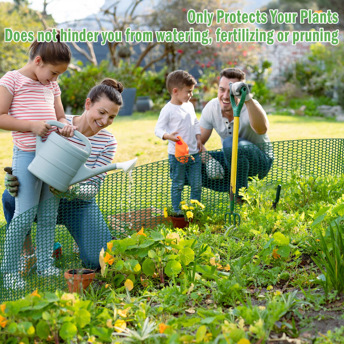40Ft x 16In Plant Protectors from Animals, Plant Cages for Outdoor Plants, Free-Cut Wire Plant Protector, Plant Cover Chicken Wire Fencing with Ground Stakes & Ties to Keeping Bunny Animals Out