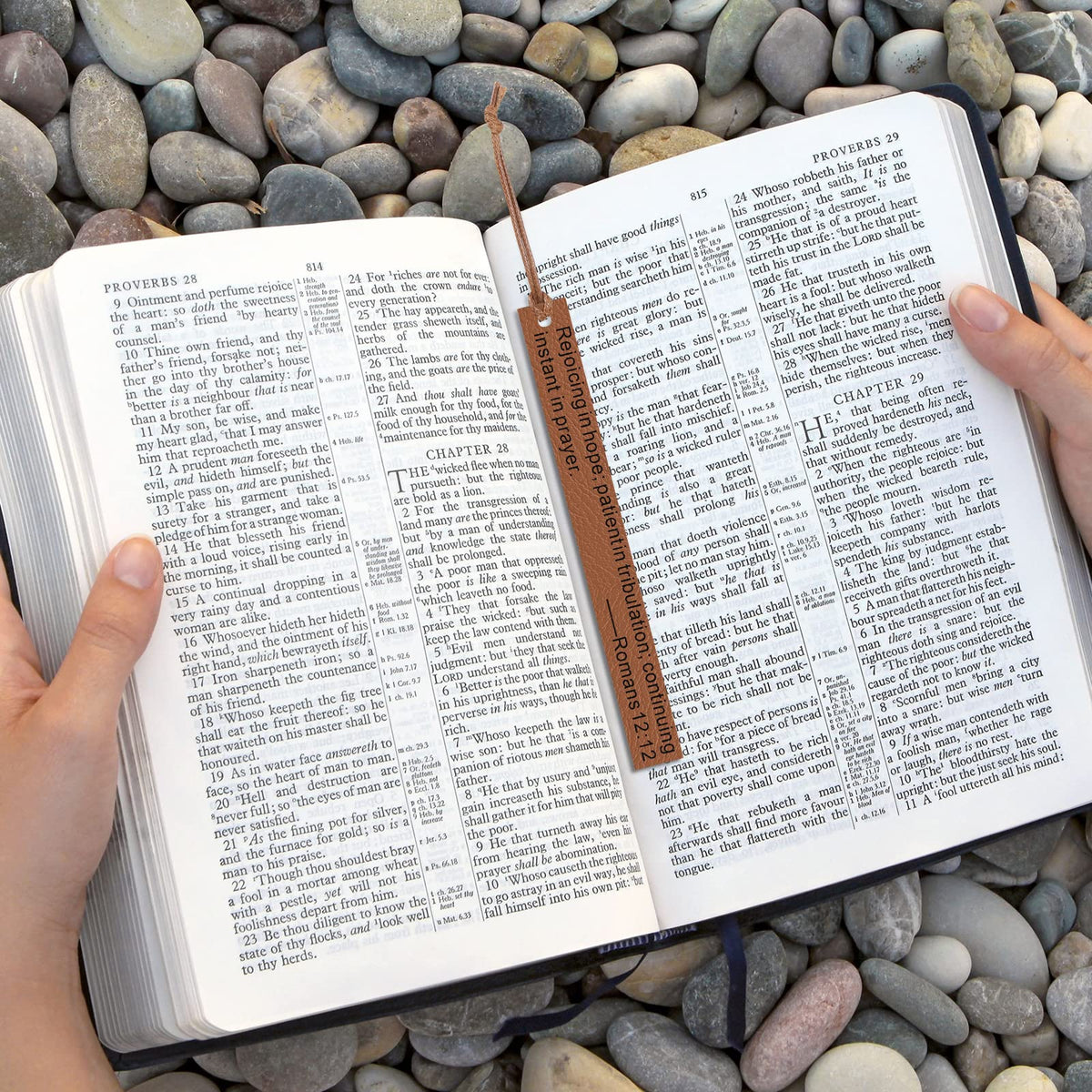 Spakon 40 Pieces Christian Gifts Bulk Scripture Bookmarks Religious Father's Day Gifts Bible Verse Leather Bookmark for Church Sunday School(Brown)