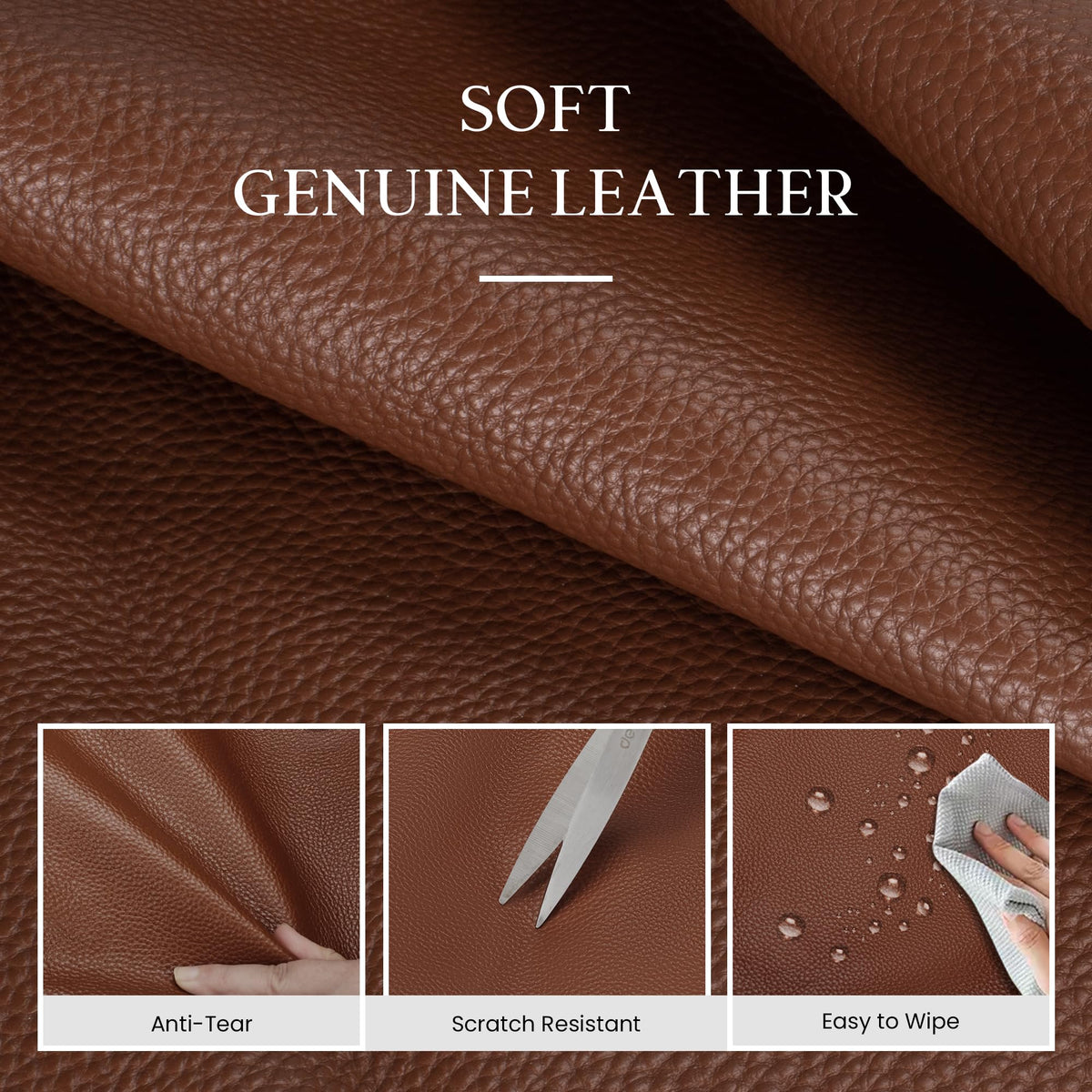 befen Real Leather Crossbody Purse for Women, Women's Small Leather Purses Cross Body Bag with Built in RFID Blocking Wallet Cognac Brown
