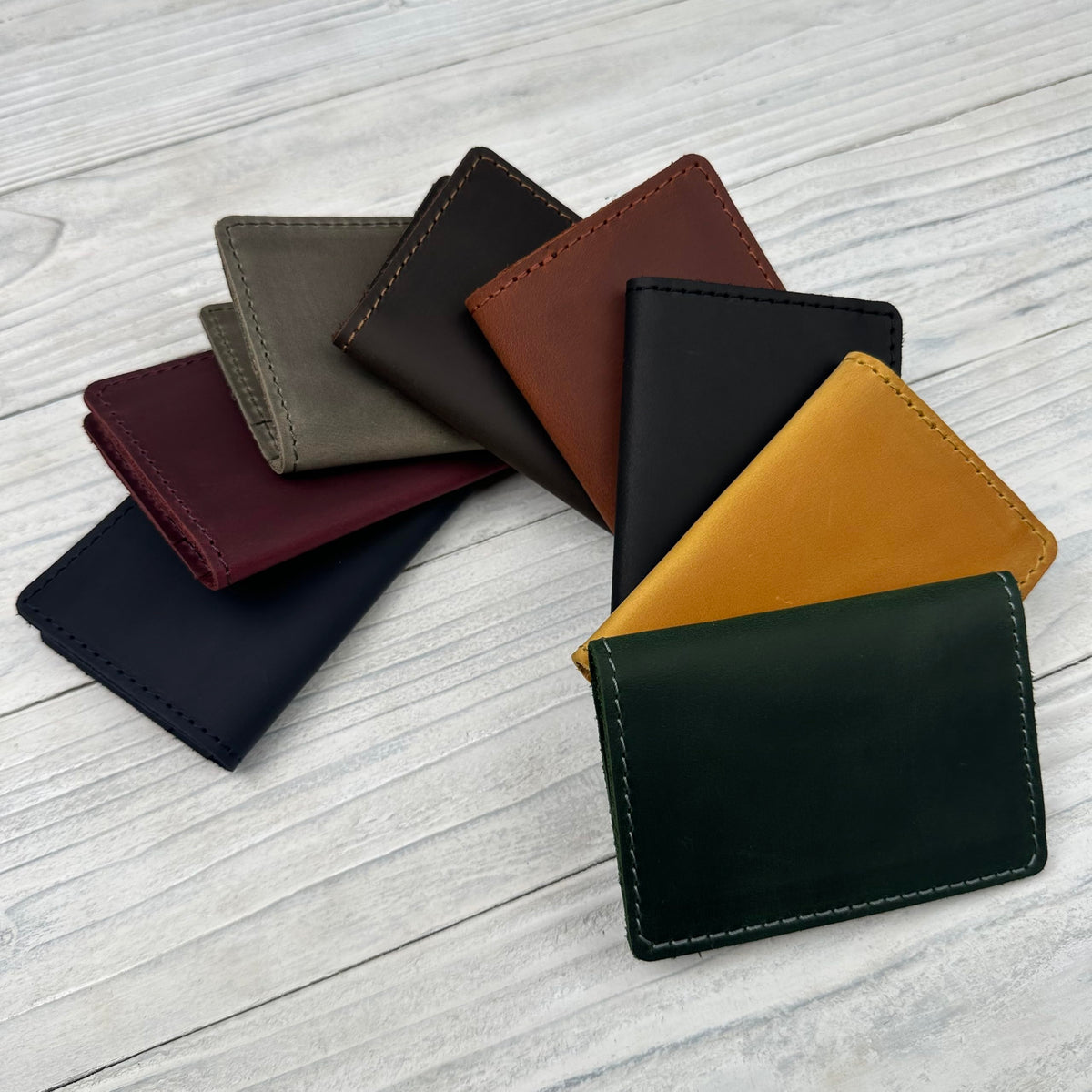 SKLKT Leather Card Holder for Men Women, Slim Minimalist Credit Card Wallet (Gray)