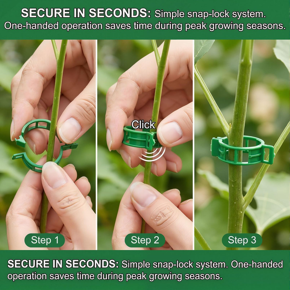 300Pcs Tomato Clips Plastic Plant Support Clips for Garden Trellis Twine and Greenhouse Vine Support Garden Clips for Tomatoes Cucumbers Peppers Climbing Vegetables and Flowers Upright Growth