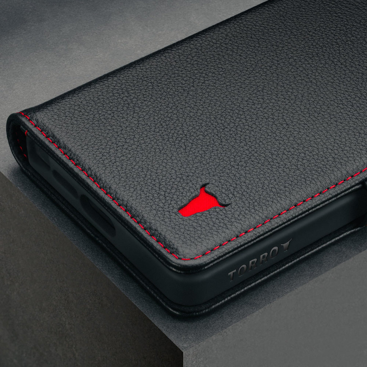 TORRO Premium Leather Case Compatible with Samsung Galaxy S25 Ultra 5G (6.9”) 2025 – Genuine Leather Wallet Flip Folio Case with Kickstand and Card Slots (Black)