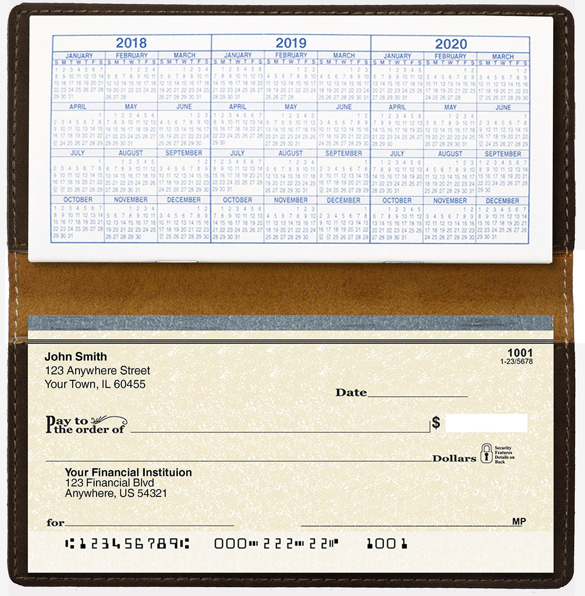 CAROUSELCHECKS Soaring Eagle Laser Engraved Leatherette Checkbook Cover
