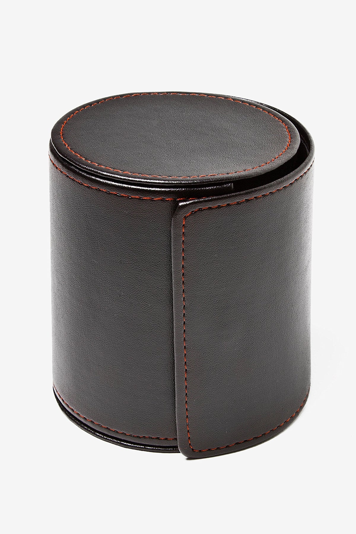 Black Tie Travel Case Roll - Perfect Business Gift - Vegan Faux Leather Necktie Anti-Wrinkle Storage Case