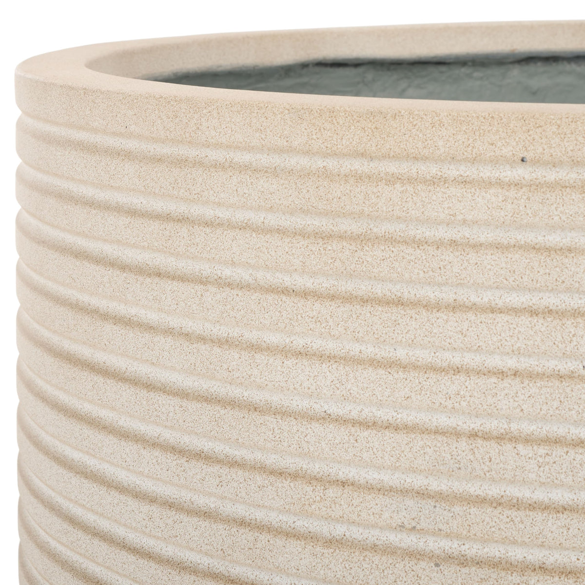 SAFAVIEH Outdoor - Nardo BeigeCement Ficonstone Planter Pot with Drainage Hole, Frost Resistant Garden Planter for Patio, Deck, Backyard, 22.83" W x 22.83" D x 18.11" H (PAT1531B)