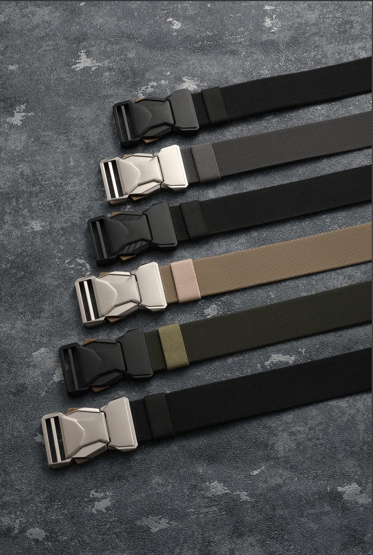 CHAOREN Stretch Tactical Belt Men - 1.5" Nylon Work Belt for Military EDC - Quick Release for Utility EMT Hiking