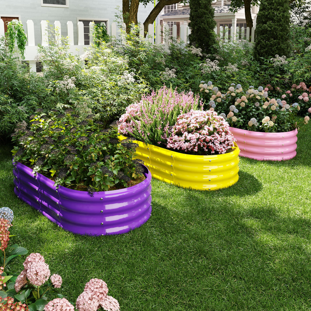 Galvanized Metal Planter Raised Garden Bed Kit for Gardening Outdoor,6x3x2ft Planter Grow Garden Box Raised Flower Bed,Long Vegetable Clearance Herb Raised Garden Beds For Container Gardening