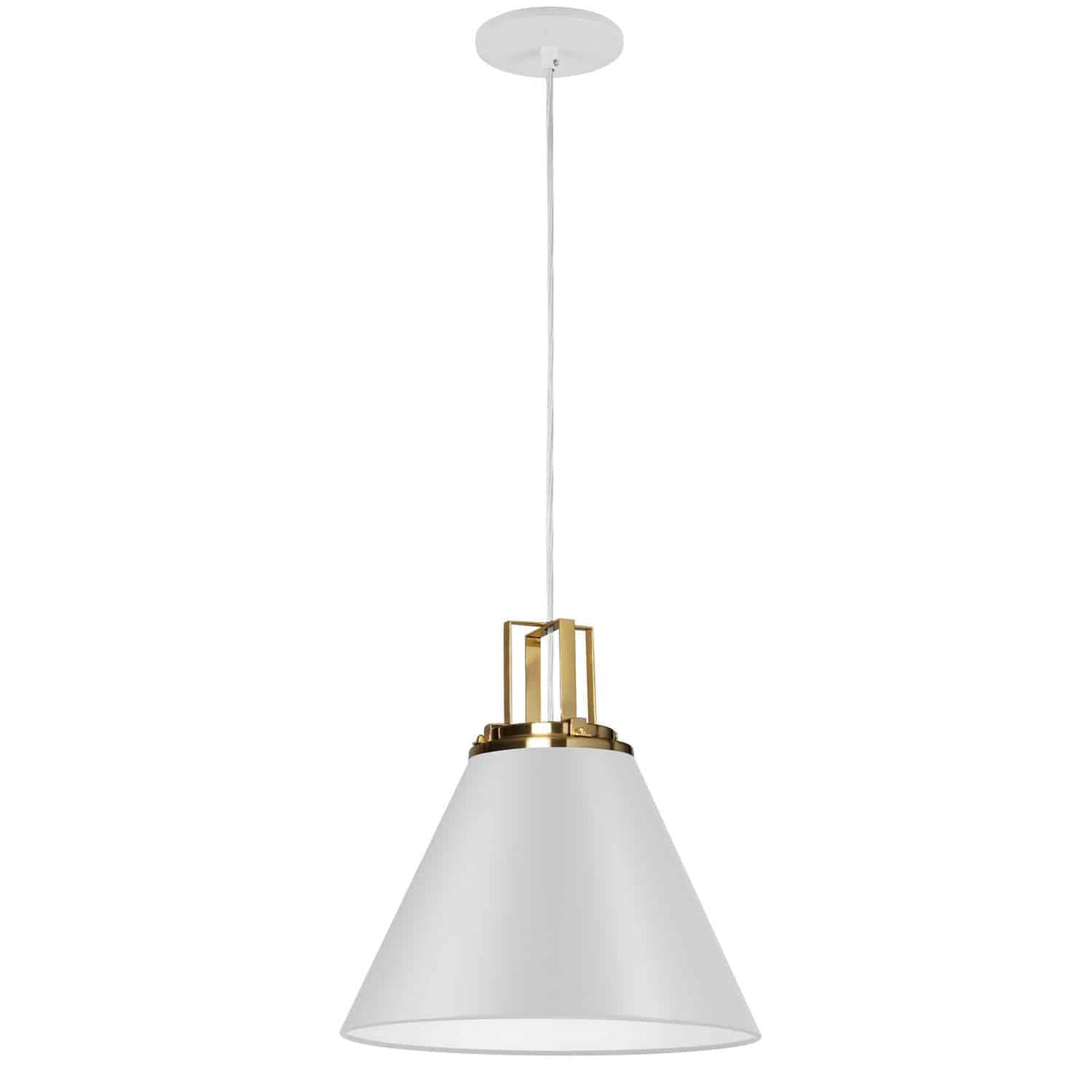 Dainolite Pendant Light SNS-141P-MW-AGB Matte White Finish