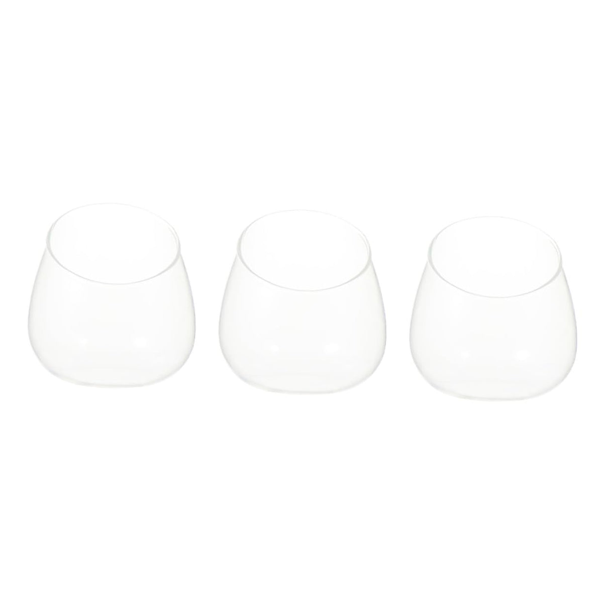 HOODANCOS 3pcs Glass Slant Cut Terrarium Bottle Decorative Micro Landscape Display for Succulents Plants for Home Decor Unique Ornament