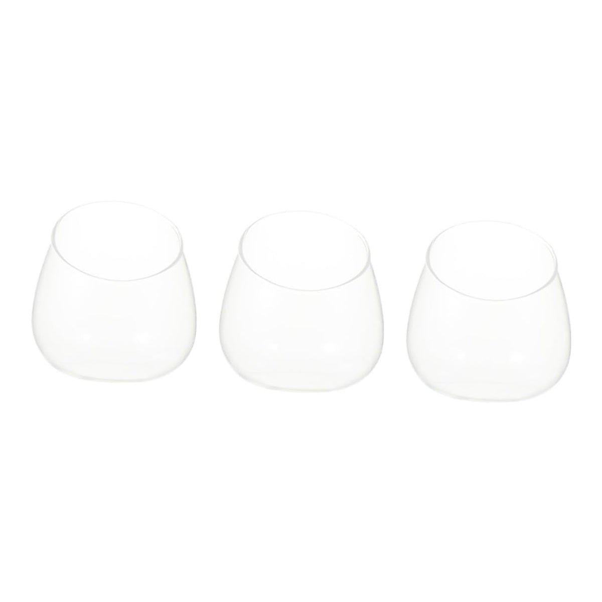 NUSITOU 3pcs Slant Cut Glass Ecological Bottles for Succulents Micro Landscape Terrarium Tabletop Decoration Glass Plant Ornaments for Home and Office