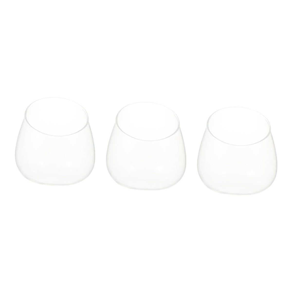SECFOU 3pcs Slant Cut Micro Landscape Glass Bottles Ecological Terrarium Jar Plant Holder for Succulent Desktop Home Décor