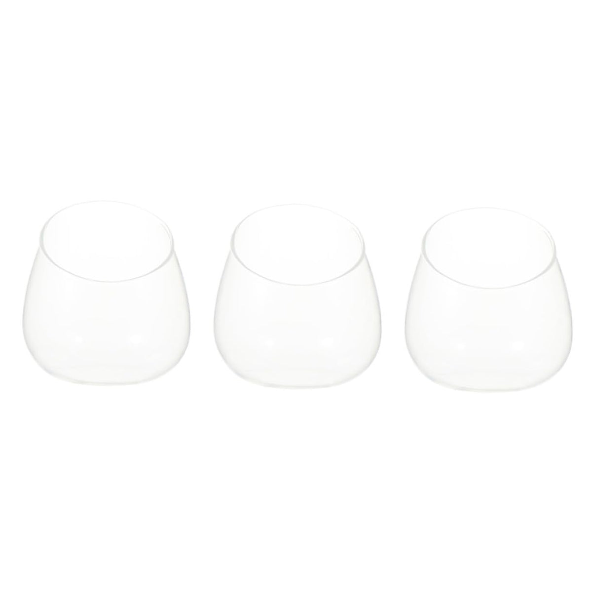 NUOBESTY 3pcs Slant Cut Glass Micro Landscape Bottles for Succulent Vase Desktop Ecological Terrarium Jar Home Décor
