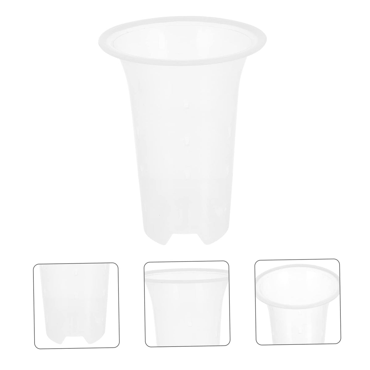 Gogogmee 5Pcs Orchid Planting Pots with Drainage Holes Plastic Flower Pots for Indoor Outdoor Gardening and Transplanting Versatile Plant Containers 5X7.67X2.75 Inch