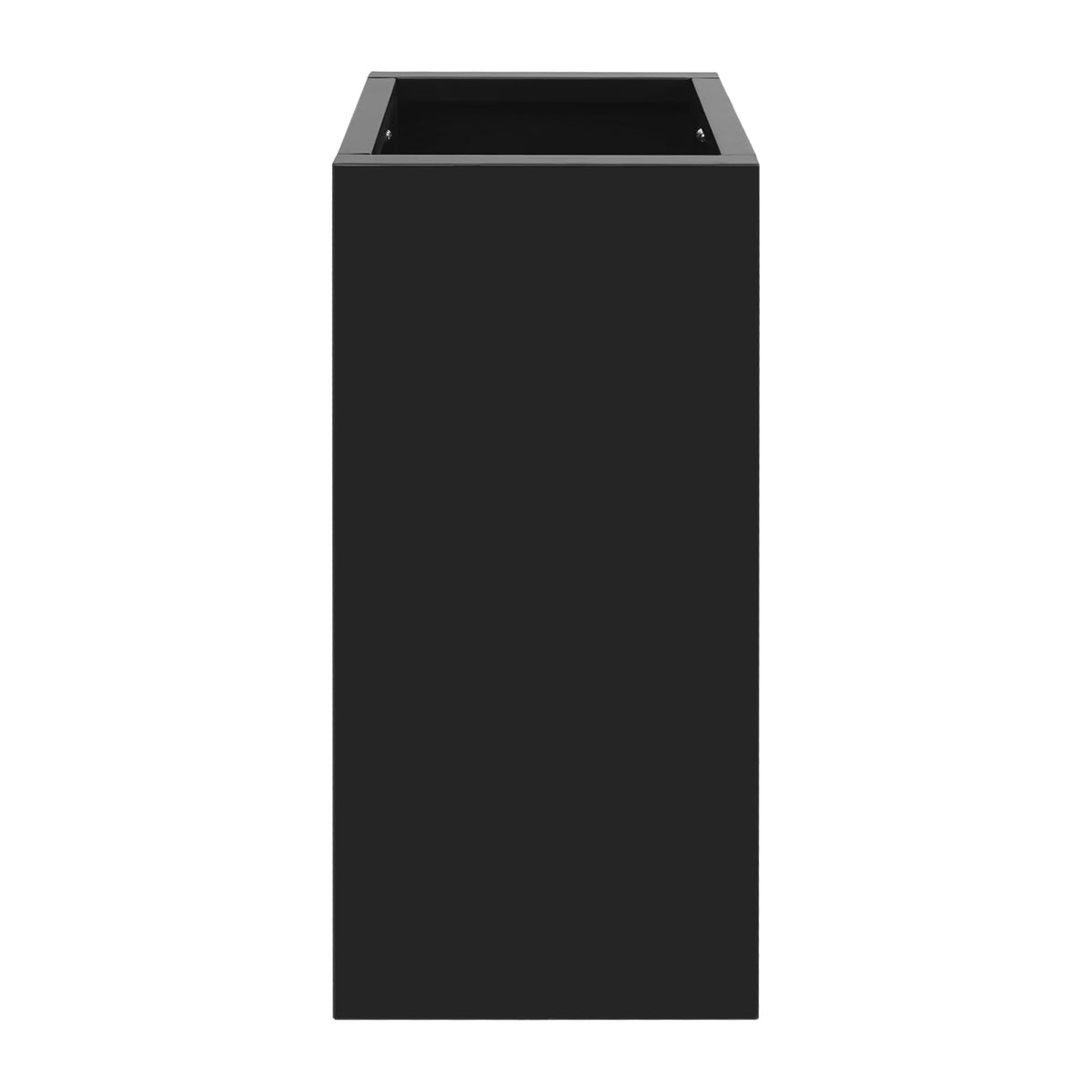 Pinelicorn Black Rectangular Planter with Removable Insert Shelf 12" L x12 W x 30" H, Cube Metal Planters Pot with Drainage Holes, Heavy Duty Steel Flower Pots for Patio, Yard, Garden