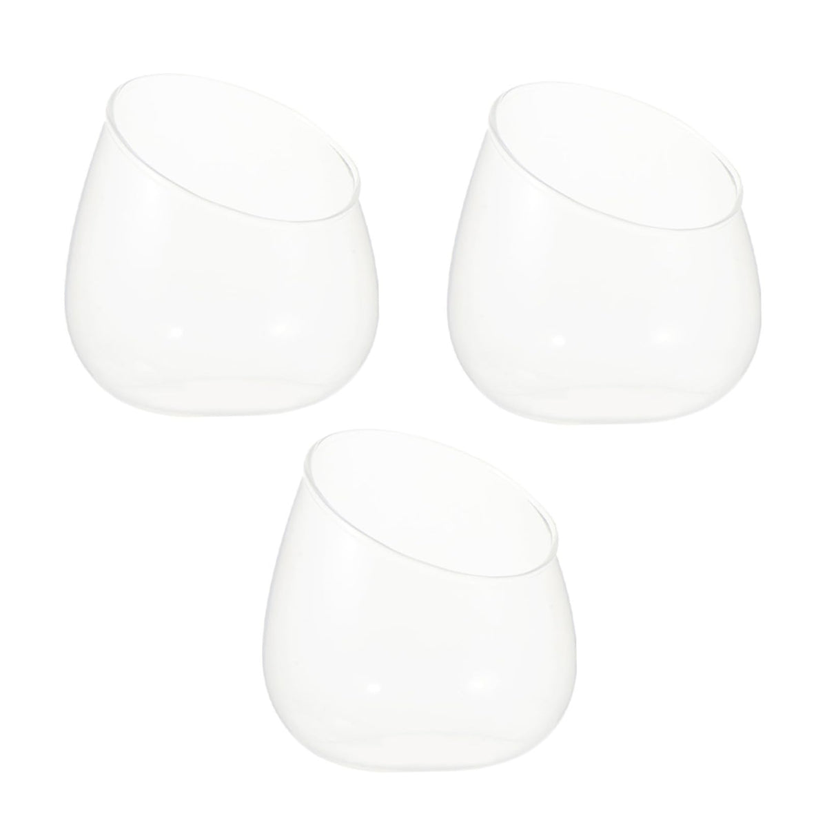 Cabilock 3pcs Glass Terrarium Container for Succulent Plants Stylish Desktop Decor Landscape Bottle for Home and Office Centerpiece