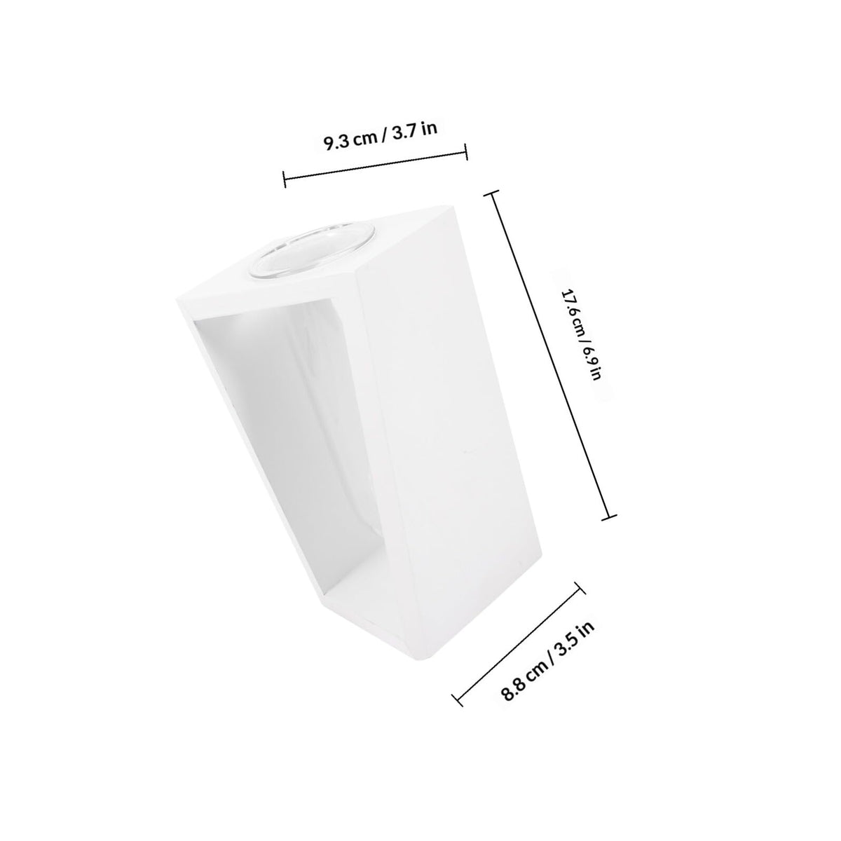 DOITOOL Test Tube Plant Vase with White Wooden Rack, Small Glass Propagation Terrarium Container for Indoor Hydroponic Plants and Home Décor