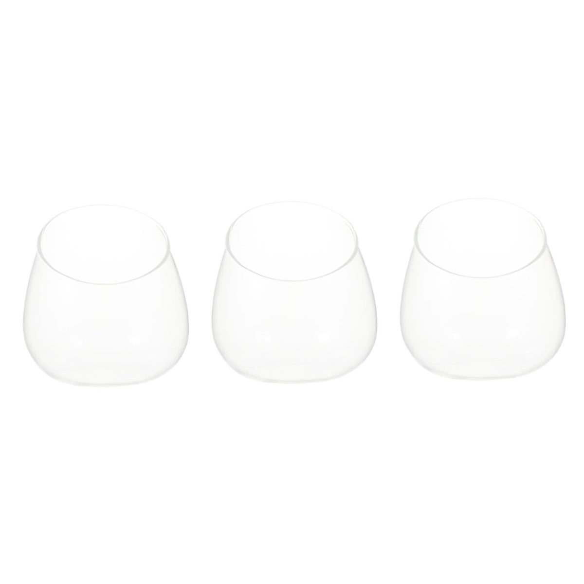 QUMIIRITY Glass Cut Succulent Terrarium Bottle 3pcs Micro Landscape Vases for Home Decor and Plant Display