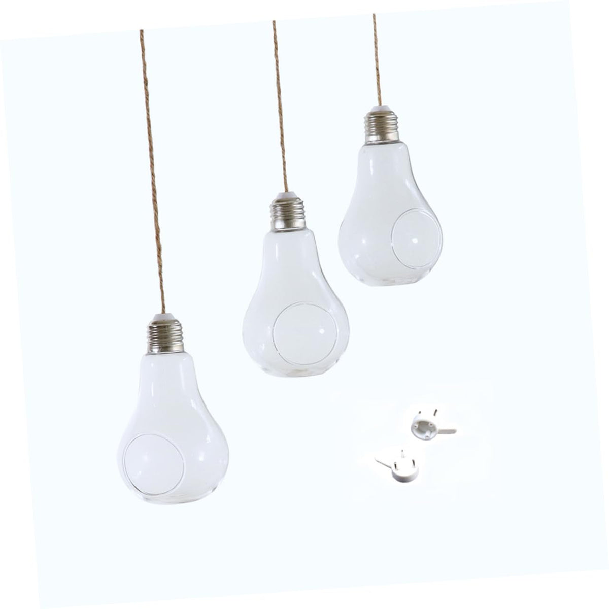 HANABASS 2pcs Light Bulb Hydroponic Vase Creative Hanging Terrarium Flower Container for Home Office Decor Stylish Glass Plant Organizer for Indoor Decoration