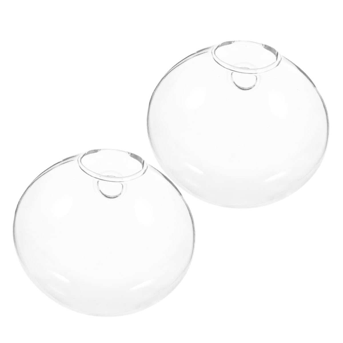 Mobestech 2pcs Glass Flower Vase Wall Mount Hydroponic Wall Plant Terrarium Decorative Hanging for Indoor Plants