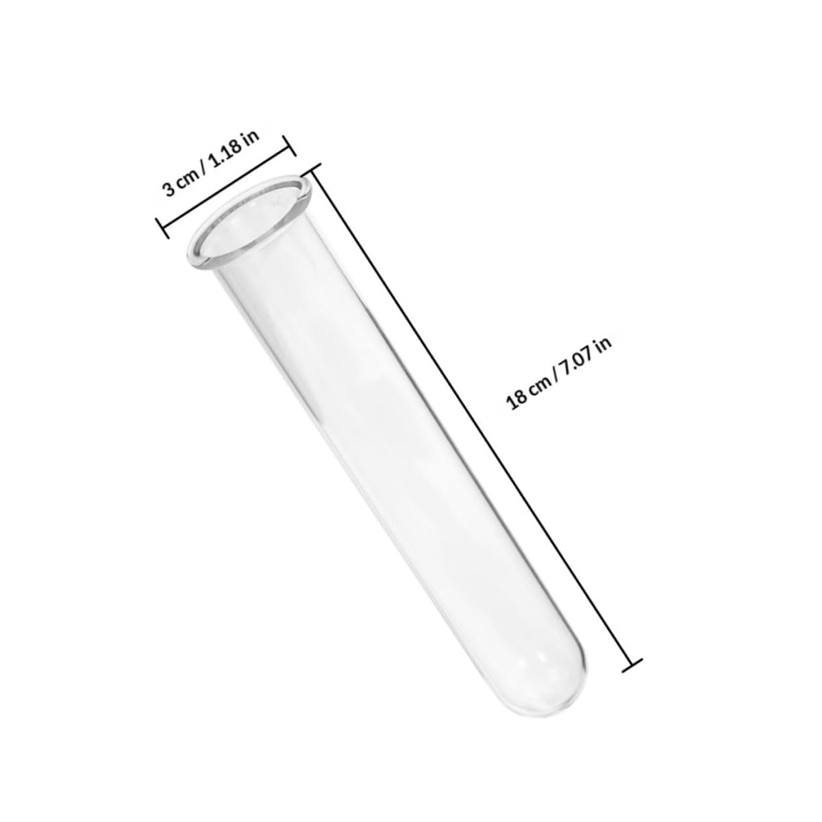 HOOTNEE 4pcs Glass Hydroponic Test Tube Vases 2.5x3x18cm Desktop Terrarium Plant Propagation Holders Floral Water Planter Tubes for Home Décor and Office Use
