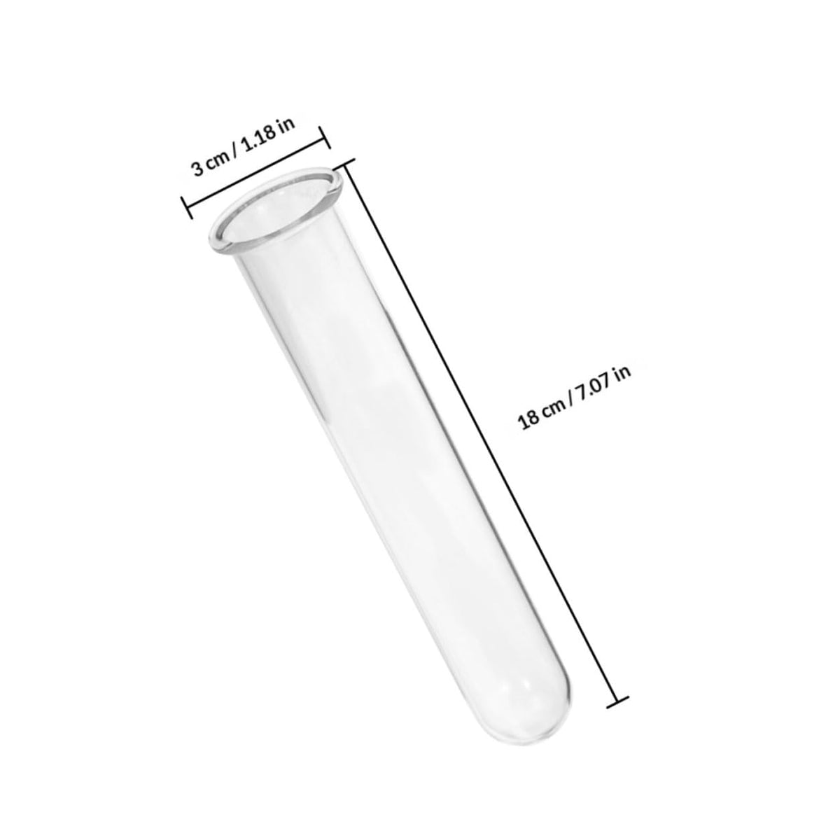 OUNONA 4pcs Hydroponic Glass Test Tube Vases 2.5x3x18cm Plant Propagation Holder for Desktop Terrarium and Home Décor