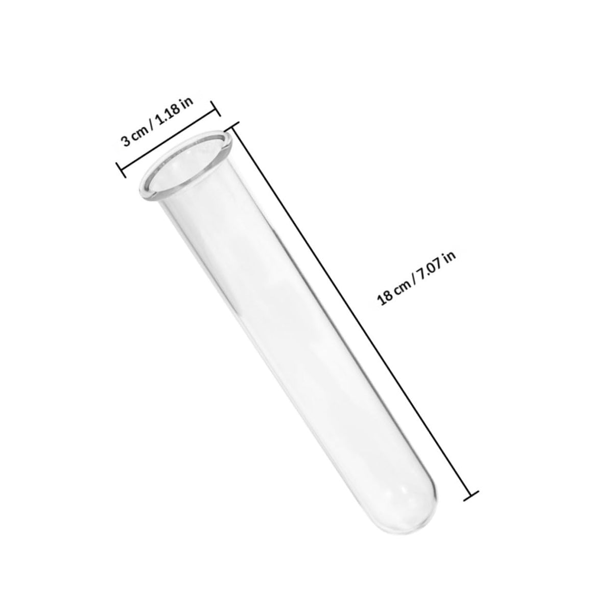 GAROZATION 4pcs Glass Hydroponic Vase Test Tubes 2.5x3x18cm Desktop Propagation Station Plant Terrarium Tubes Glass Planter for Home Décor