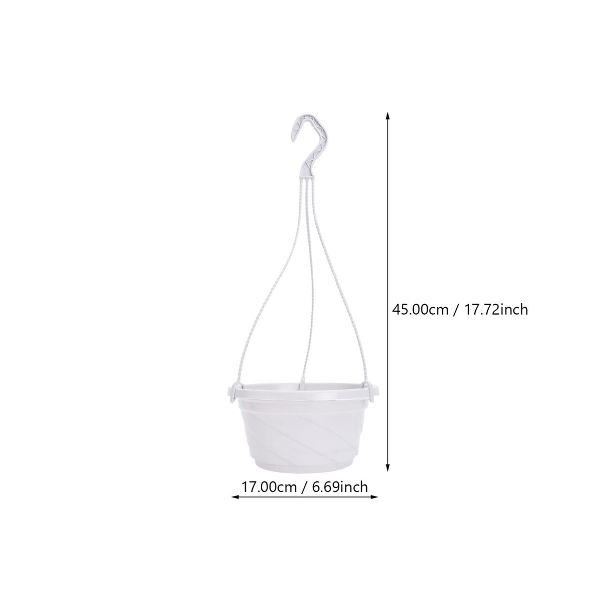 Toddmomy 10Pcs Plastic Hanging Planter with Hooks, Hanging Orchid Pot Flower Pots Baskets Nursery Planter Holder for Plants Outdoor Indoor Garden Balcony