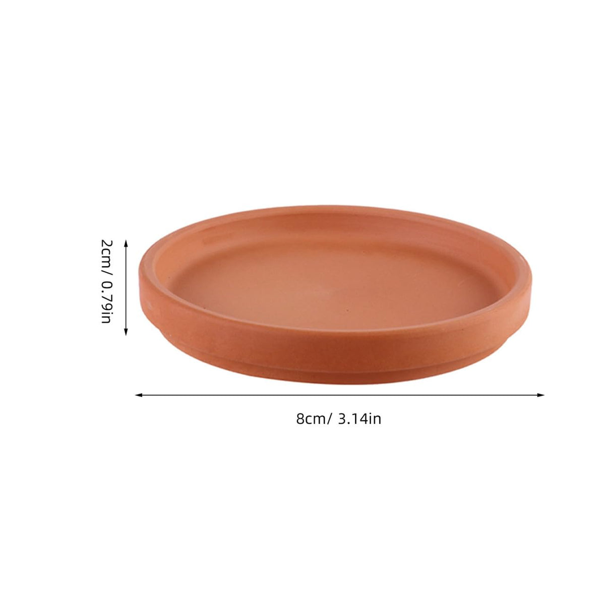 Toddmomy 3 Inch Terracotta Saucers for Flower Pots, Set of 5 Natural Clay Plant Trays for Indoor/Outdoor Succulents, Desktop Protection & Drainage Base