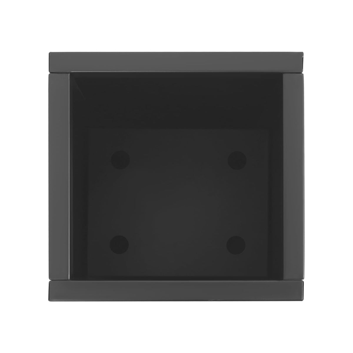 Pinelicorn Black Rectangular Planter with Removable Insert Shelf 12" L x12 W x 30" H, Cube Metal Planters Pot with Drainage Holes, Heavy Duty Steel Flower Pots for Patio, Yard, Garden