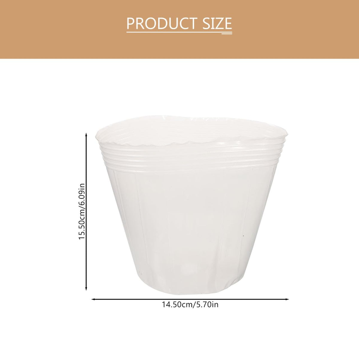 SUPVOX 10-Pack Transparent Flower Pot Liners: 4.5" Clear Plastic Nursery Pots - Root Observation Liners with Drainage Holes for Indoor & Outdoor Garden Plants