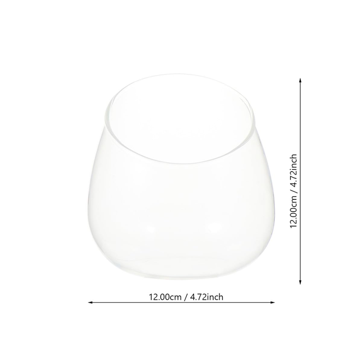 HOMOCONO 3pcs Slant Cut Glass Micro Landscape Bottle Ecological Terrarium Vase for Succulent Plants Desktop Tabletop Decoration
