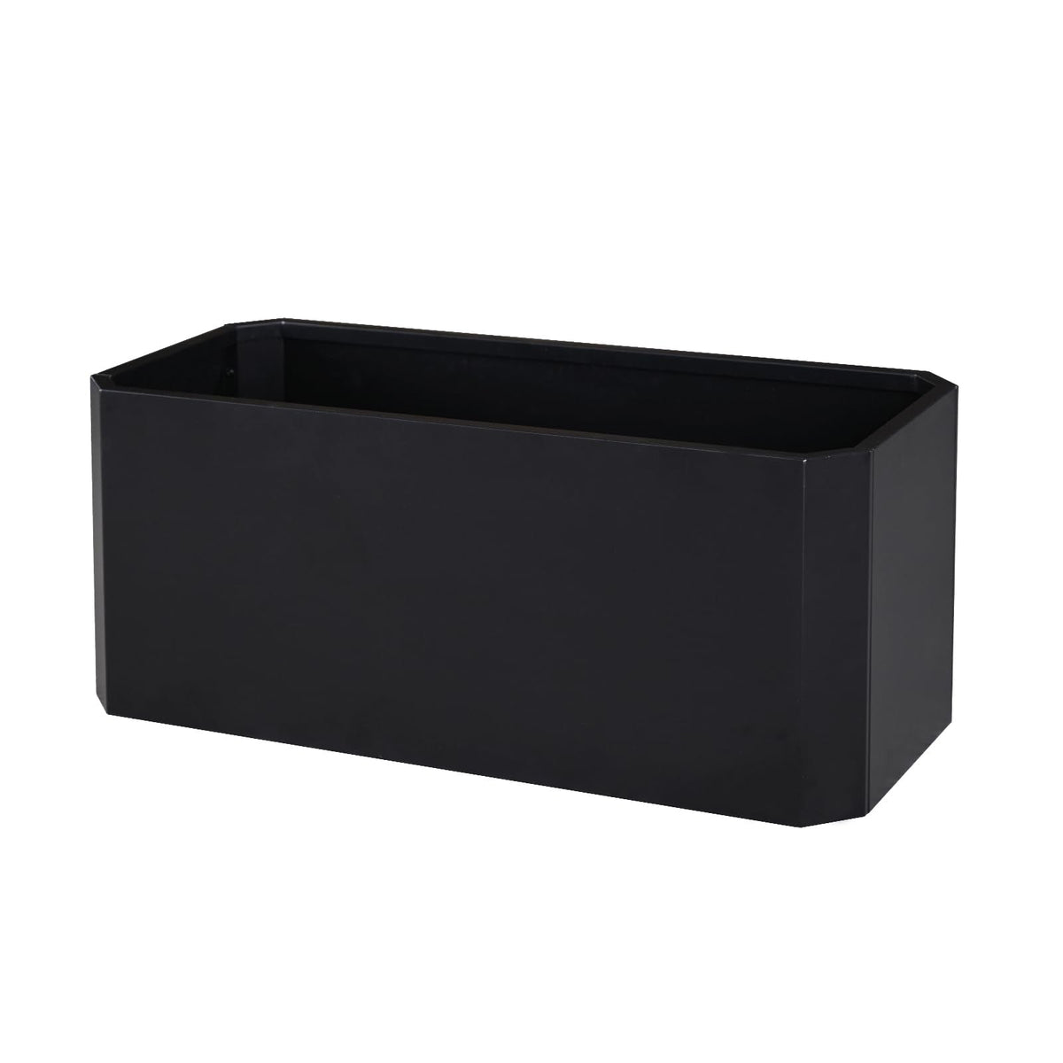 GJWCVL Steel Planter Box-36"x15"x15"-Large Rectangular Planter Indoor or Outdoor Black Matel Planter Box Commercial Residential for Patio Porch Deck Home Backyard
