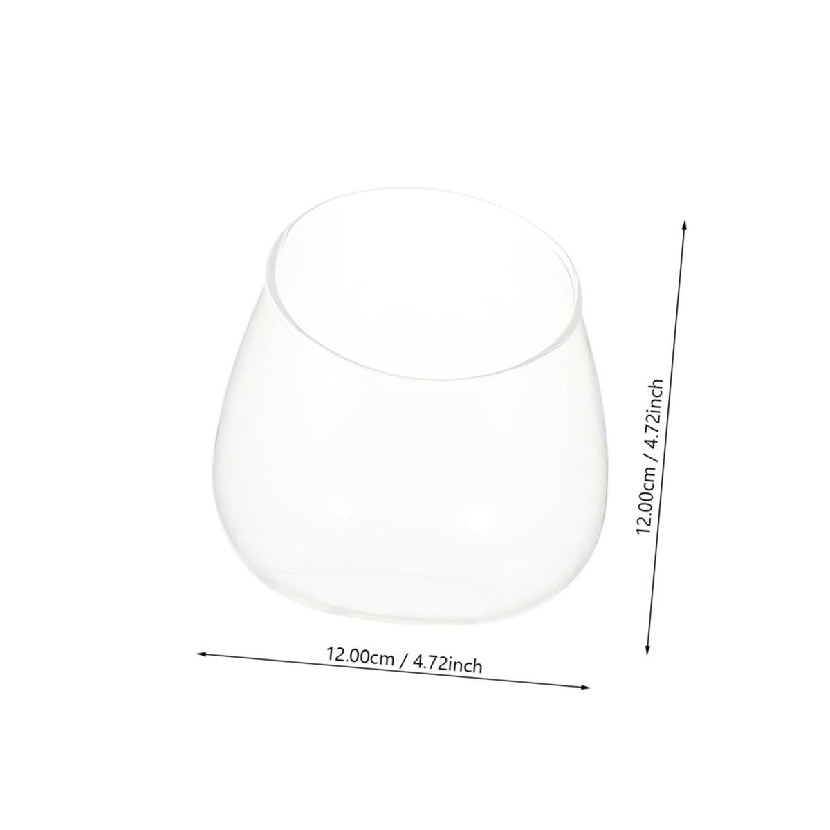 Cabilock 3pcs Glass Slant Cut Micro Landscape Bottles, Ecological Glass Terrarium Jars for Succulent Plant Display, Desktop Home Décor Vases