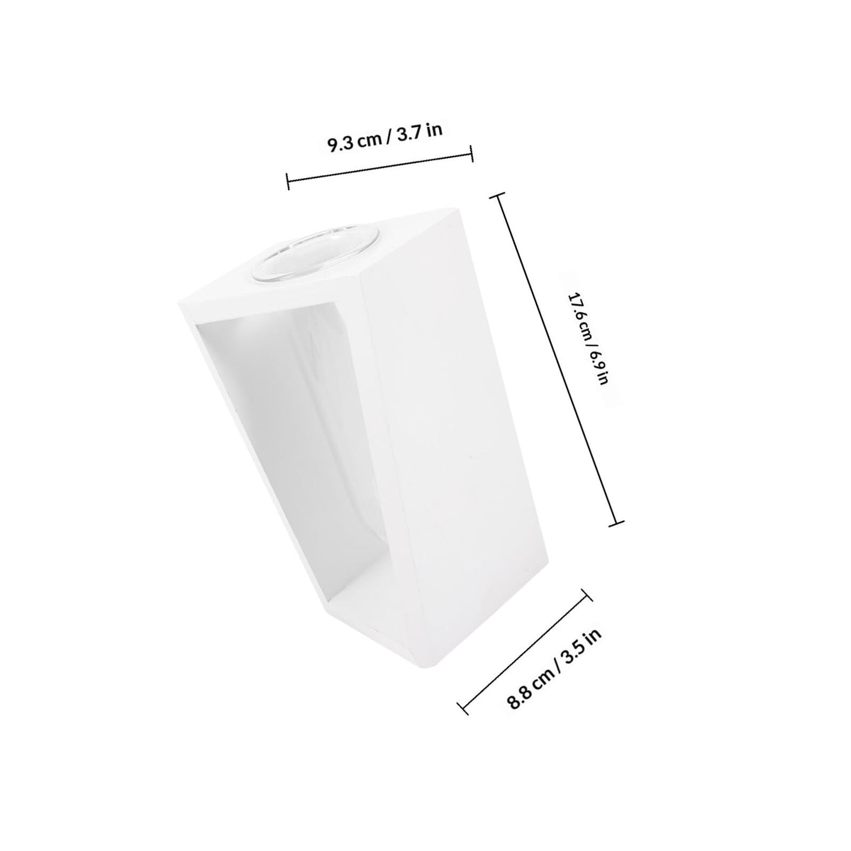 Hemobllo Nordic Style Wooden Frame Glass Propagation Vase Test Tube Planter for Indoor Hydroponic Plants White Holder Home Décor Terrarium Container