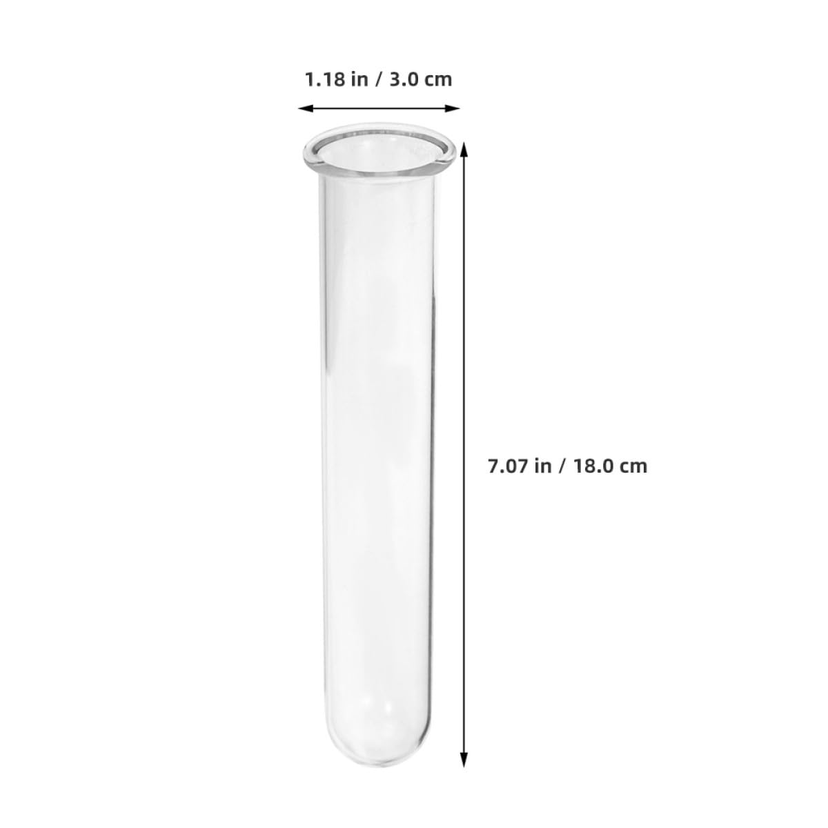 COOLHIYA 4Pcs Glass Test Tube Vases 2.5X18Cm Hydroponic Plant Holder Decorative Desktop Glass Planter Vase for Propagation and Small Terrariums