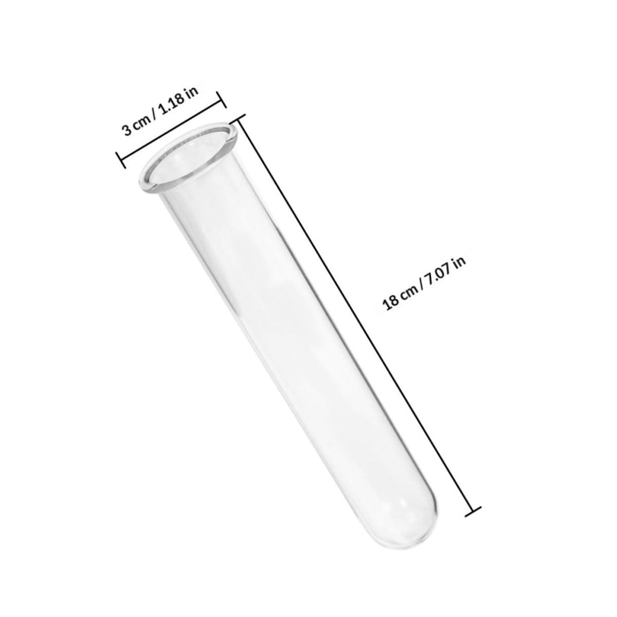 ULTECHNOVO 4pcs Glass Hydroponic Test Tube Vase Set 2.5x3x18cm Decorative Propagation Plant Holders Desktop Terrarium Planter Tubes for Home Garden
