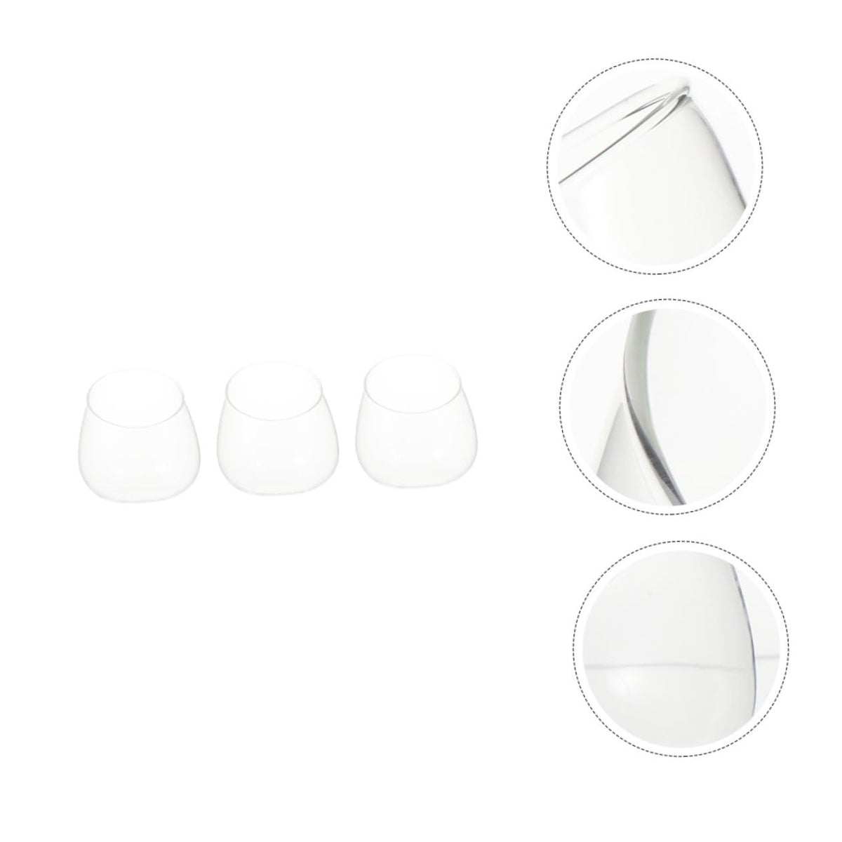 Toyvian Succulent Vase Set 3pcs Slant Cut Glass Ecological Bottles Micro Landscape Desktop Terrarium Containers for Home Office Decor