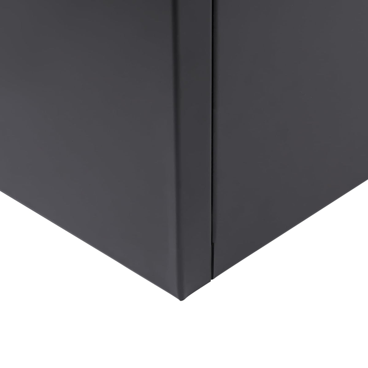 JJIESHENG Square Metal Planter Box, Galvanized Steel Planters Box, 26" L x 26" W x 26" H Large Black Planters Outdoor Cube Heavy Duty Flower Pot with Drainage Hole for Patio, Yard, Garden