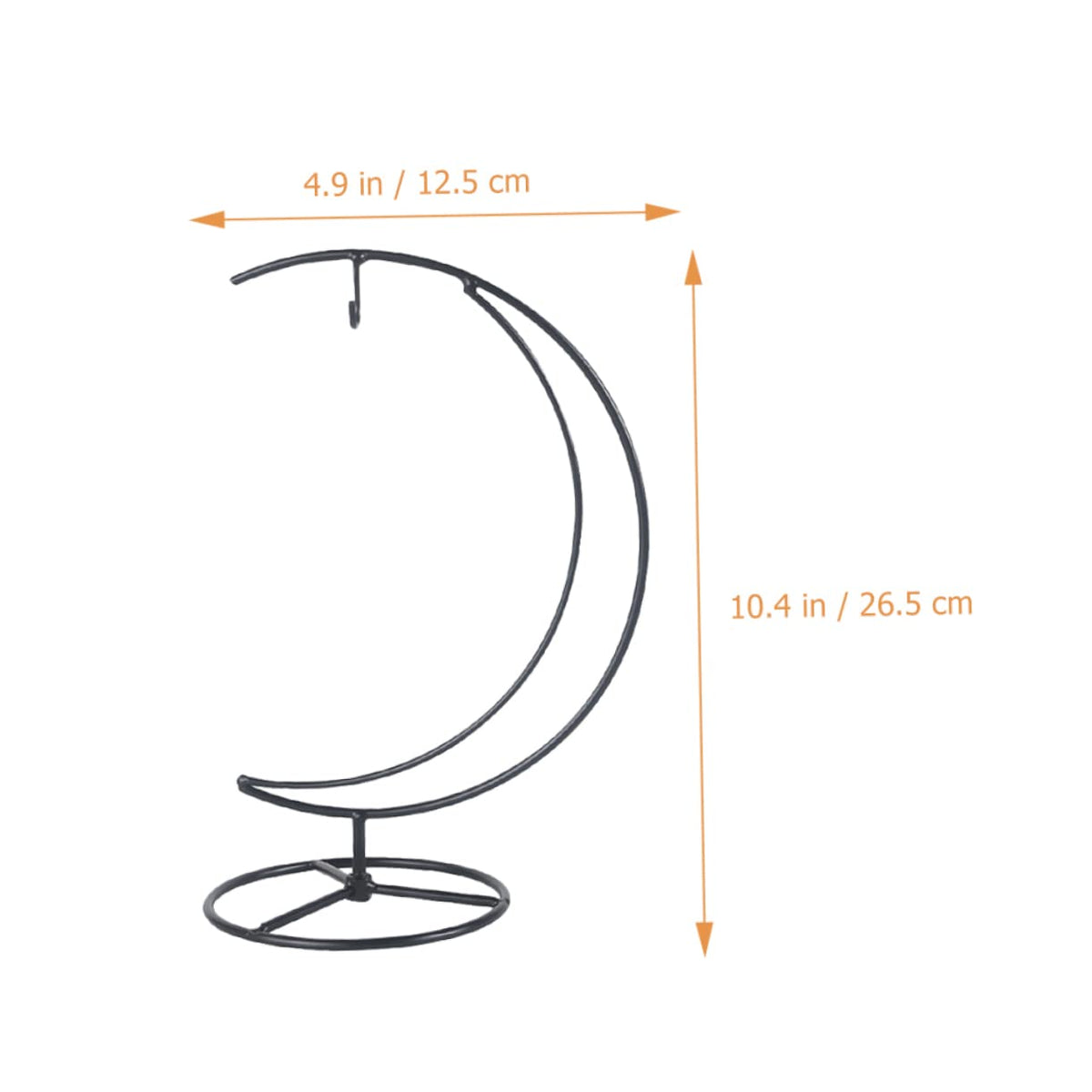 VALICLUD Creative Moon Pendant Ornament Display Stand Sturdy Iron Plant Holder for Glass Ornaments and Terrariums Compact Decorative Rack for Home Office Balcony and Party Use