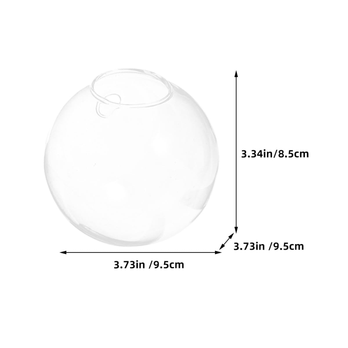 SOLUSTRE Hanging Hydroponic Vase Wall Planter 4pcs Glass Terrariums with Crystal Clay Nail Set Small 10cm Glass Bottles for Indoor Plant Propagation Home Décor